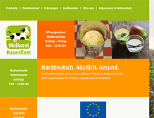 Tablet Screenshot of molkerei-hasenfleet.de
